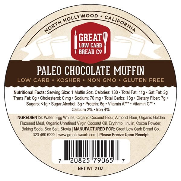 LCF 113 WO17724 Paleo Chocolate Muffin 2oz