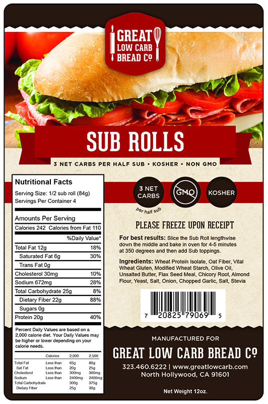 LCF 115 WO17839 Sub Rolls 12oz