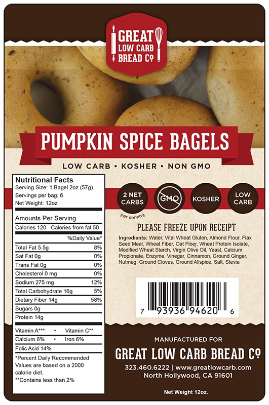 LCF 143 WO18881 Pumpkin Spice Bagels 12oz