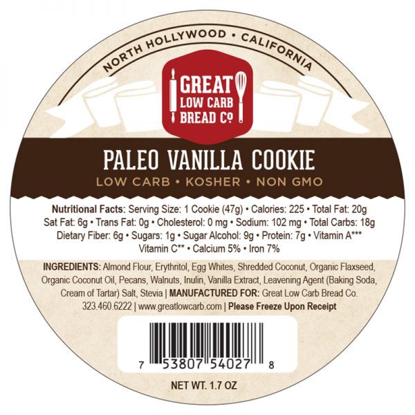 LCF 146 WO18948 Paleo Vanilla Cookie 1.7oz