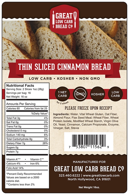 LCF174 WO21733 Thin Sliced Cinnamon Bread 16ozOP